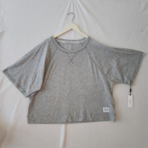 NWT Calvin Klein Performance 3/4 Sleeve Breathe Top Gray Plus Size 2XL.